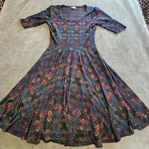 LuLaRoe Multicolor Geometric Mini Dress